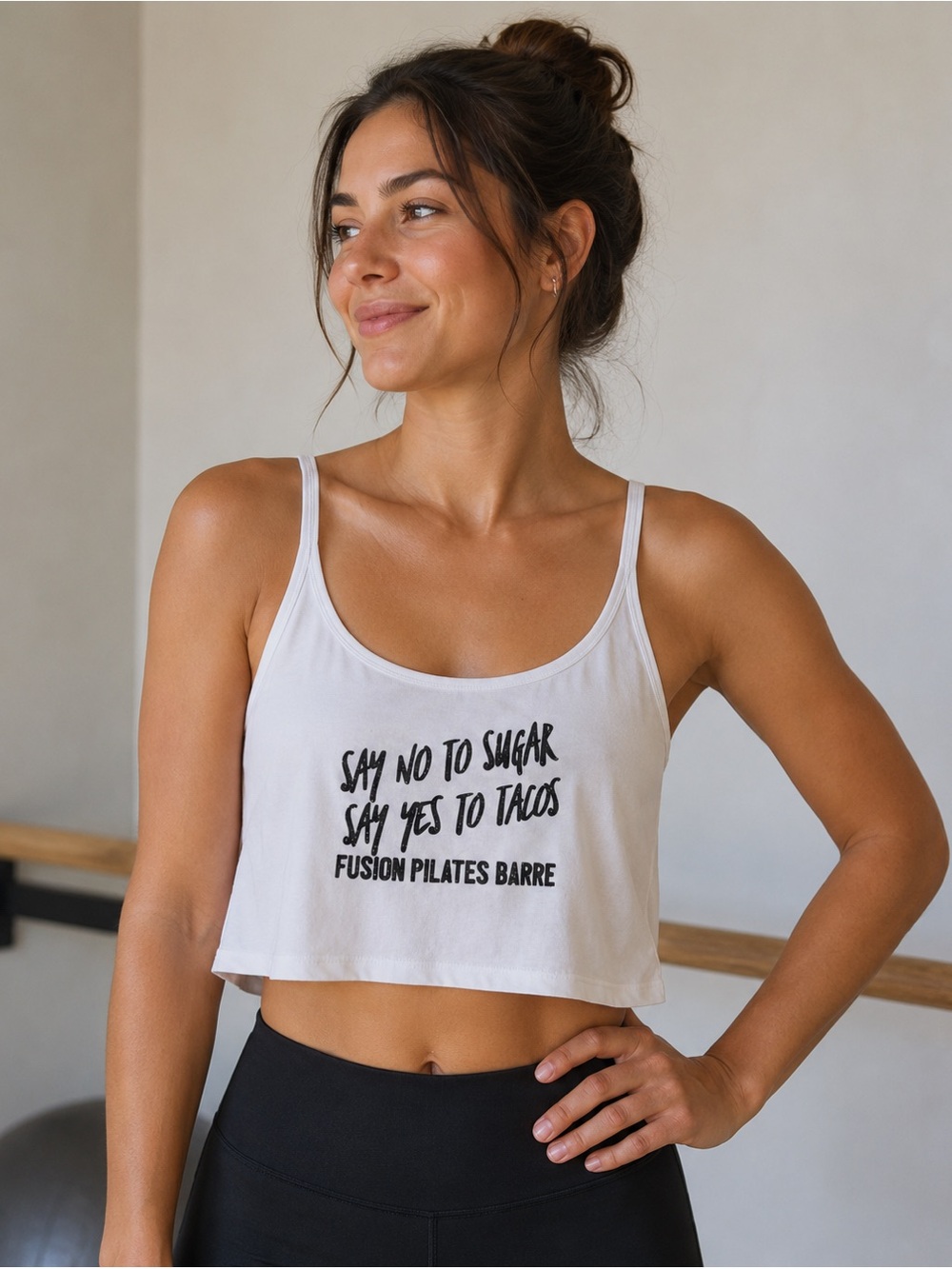 Bella Canvas White Tank Top with Black Label
